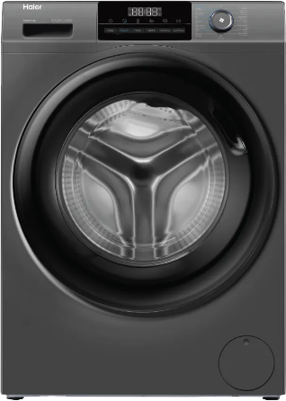 غسالة ملابس هاير فول اوتوماتيك تحميل أمامي، 9 كيلو، 1400 لفة، انفرتر، خاصية البخار، شاشة ديجيتال، سيلفر، HW90-BP14929AS6