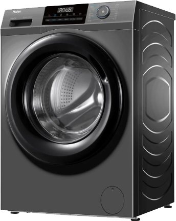 غسالة ملابس هاير فول اوتوماتيك تحميل أمامي، 9 كيلو، 1400 لفة، انفرتر، خاصية البخار، شاشة ديجيتال، سيلفر، HW90-BP14929AS6