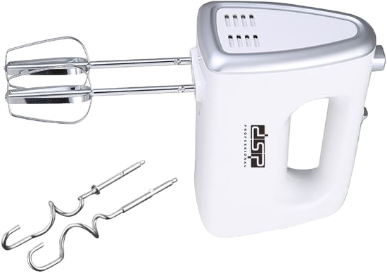 DSP Electric Egg Beater, 200 Watts, 5 Speeds, White, KM2091