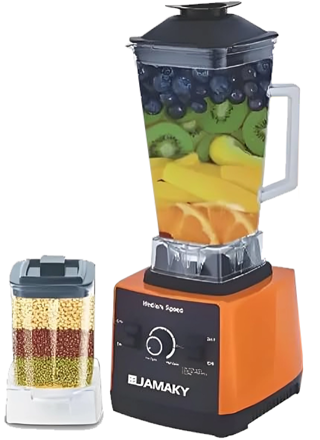 خلاط كهربائي جماكي 2 في 1 ، بقدرة 7000 وات ، سعة 2 لتر ، مع مطحنة ، JMK4006