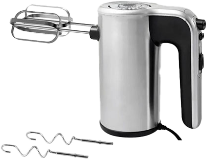 Jamaky Electric Egg Beater, 600 Watts, 5 Speeds, Silver, JMK6014