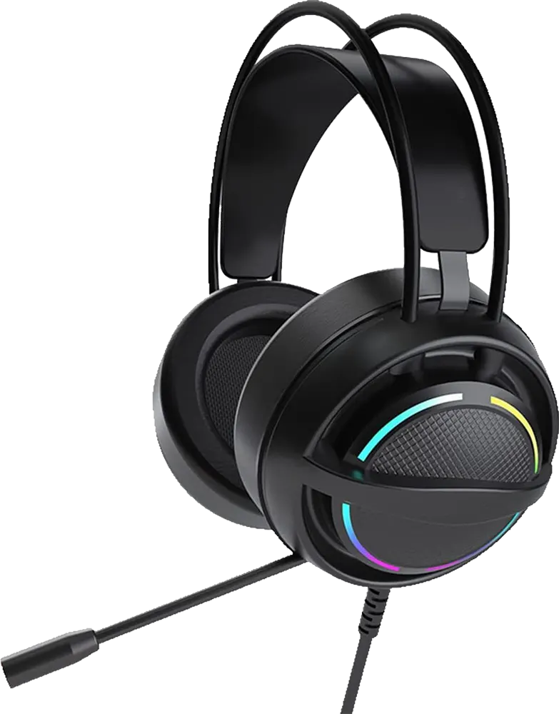 Spark Wired Gaming Headset, Built-in Microphone, USB and 3.5mm audio jack, Black, H106