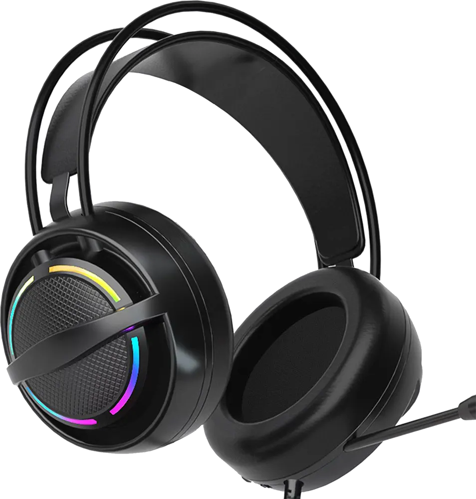 Spark Wired Gaming Headset, Built-in Microphone, USB and 3.5mm audio jack, Black, H106