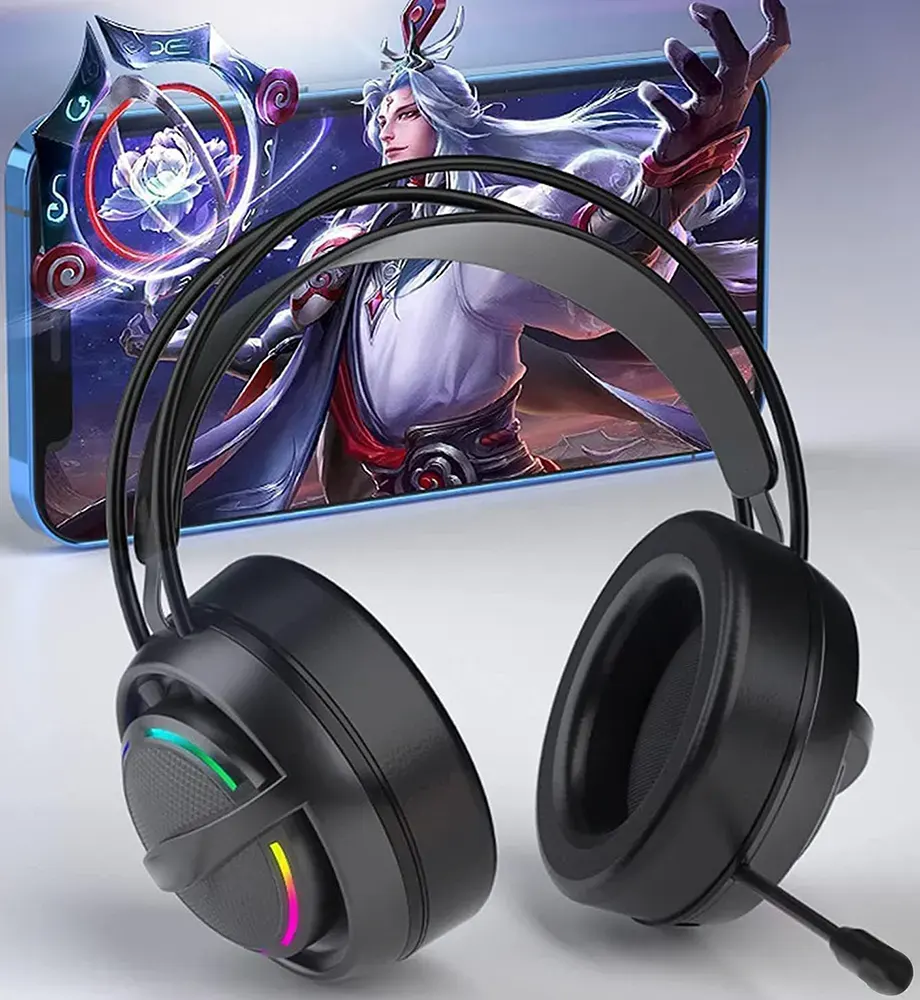 Spark Wired Gaming Headset, Built-in Microphone, USB and 3.5mm audio jack, Black, H106