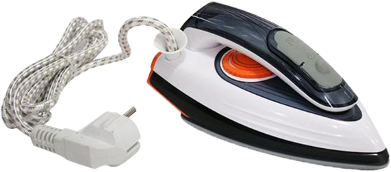 DSP travel steam iron, 1100 Watt, 80 ml Tank, Ceramic Sole, Orange, KD1068
