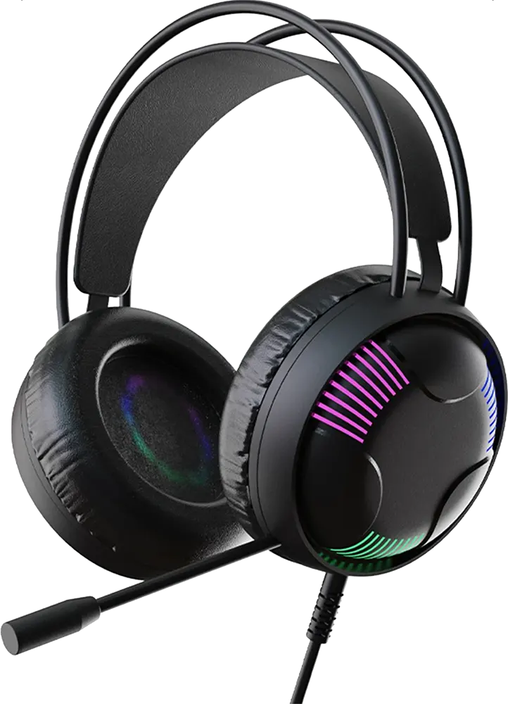 Spark Wired Gaming Headset, Built-in Microphone, USB, Black, H108