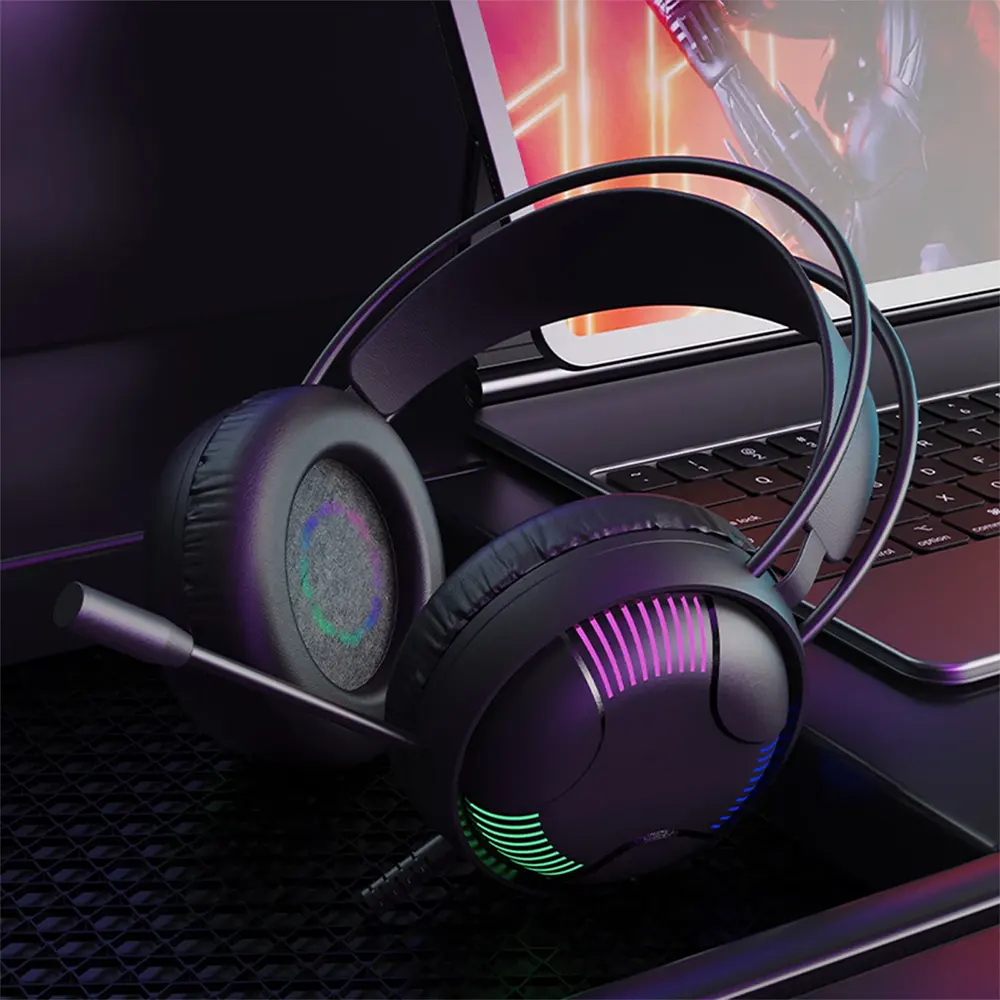 Spark Wired Gaming Headset, Built-in Microphone, USB, Black, H108