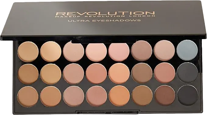 Revolution Ultra Eyeshadows, 32 Colors, Flawless Matte