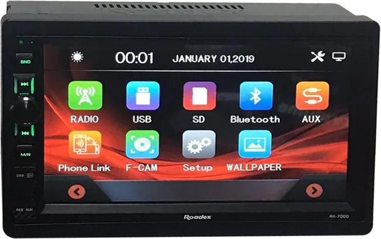 Roadex LCD Car Cassette Player , USB and Aux Port, Black RX.7000