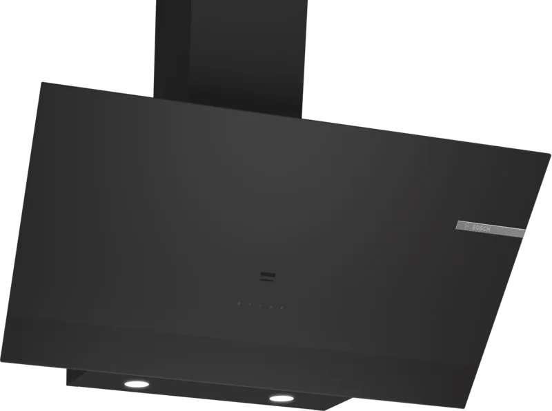 Bosch Built-in Decorative Glass Pyramid Hood, 90 cm, 2 Speeds, LED Lighting, Touch Control, Black, DWK97PJ60T