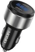 MOMO Mini Turbo Fast Car Charger, 66W, 2-Port PD3.0, Black, MO-055504
