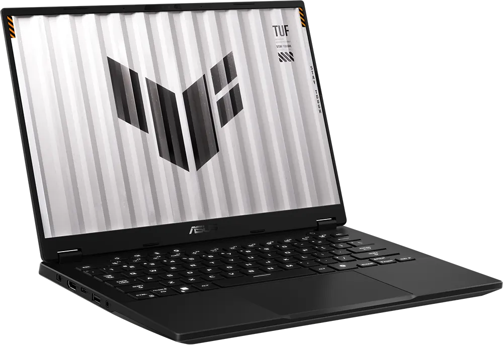 لاب توب أسوس TUF A14 FA401UU-RG028W للألعاب، معالج AMD Ryzen 7 8845HS، رامات 16 جيجابايت، هارد ديسك 512 جيجابايت SSD، نيفديا جي فورس RTX 4050 GDDR6 ذاكرة 6 جيجابت، شاشة 14 بوصة WQXGA (2.5K) ويندوز 11 هوم، رمادي