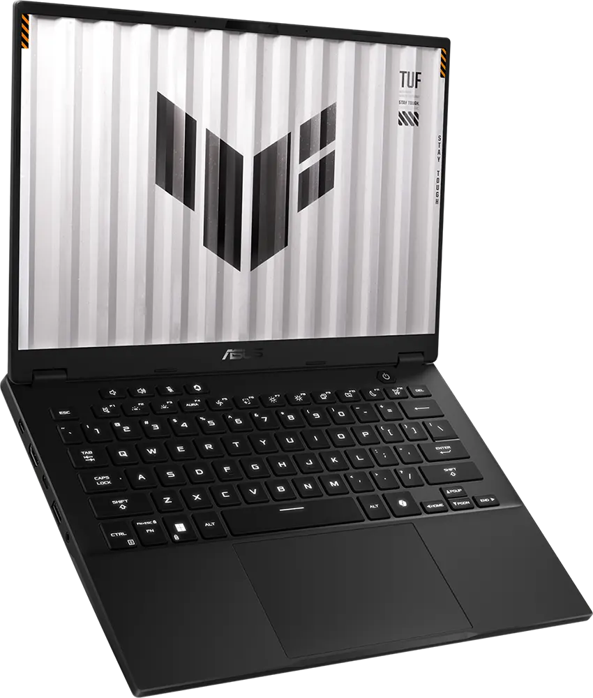 لاب توب أسوس TUF A14 FA401UU-RG028W للألعاب، معالج AMD Ryzen 7 8845HS، رامات 16 جيجابايت، هارد ديسك 512 جيجابايت SSD، نيفديا جي فورس RTX 4050 GDDR6 ذاكرة 6 جيجابت، شاشة 14 بوصة WQXGA (2.5K) ويندوز 11 هوم، رمادي