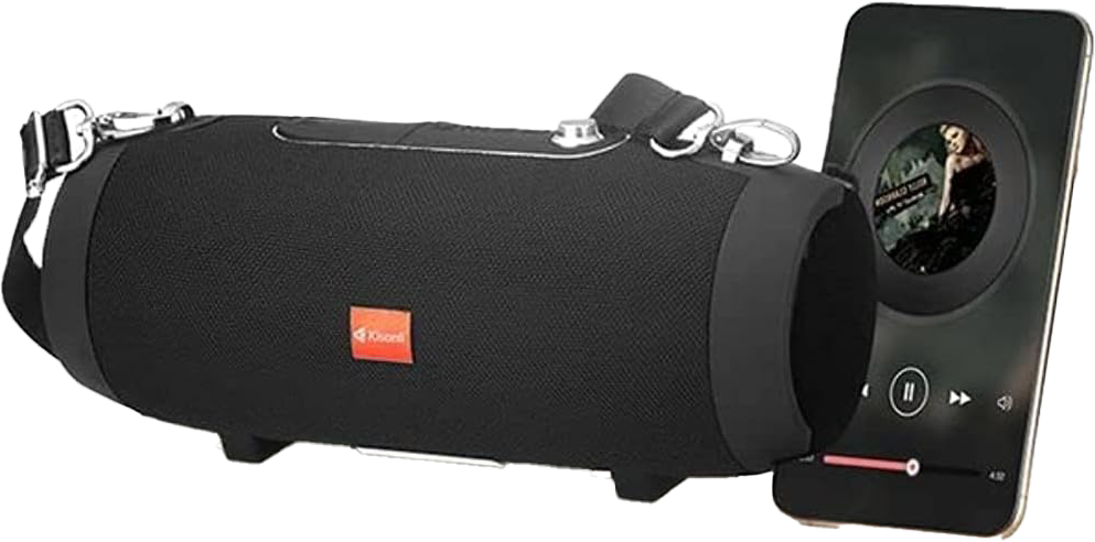 Kisonli Wireless Speaker, Stereo Sound, Portable, Bluetooth, USB, Black, KS-1983