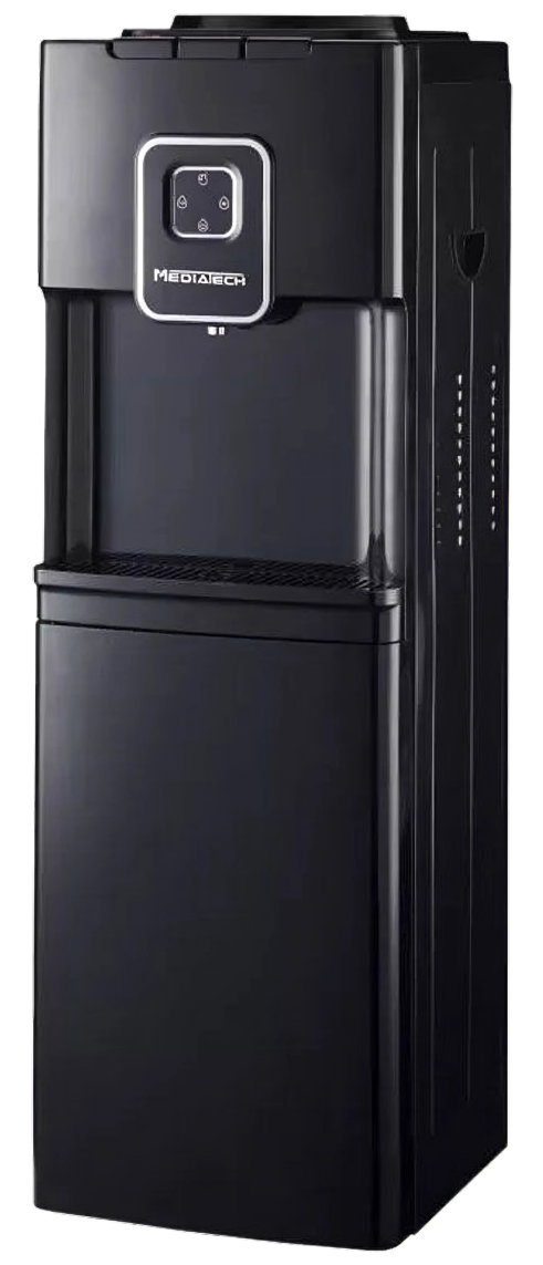 مبرد مياه ميديا تك ، 3 حنفية ( بارد + ساخن + عادي) ، استانلس ستيل ، بحافظة ، أسود ، MT-WD2533C