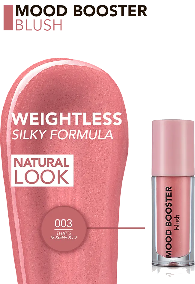 Flormar Mood Booster Liquid Blush, 003 Thats Rosewood