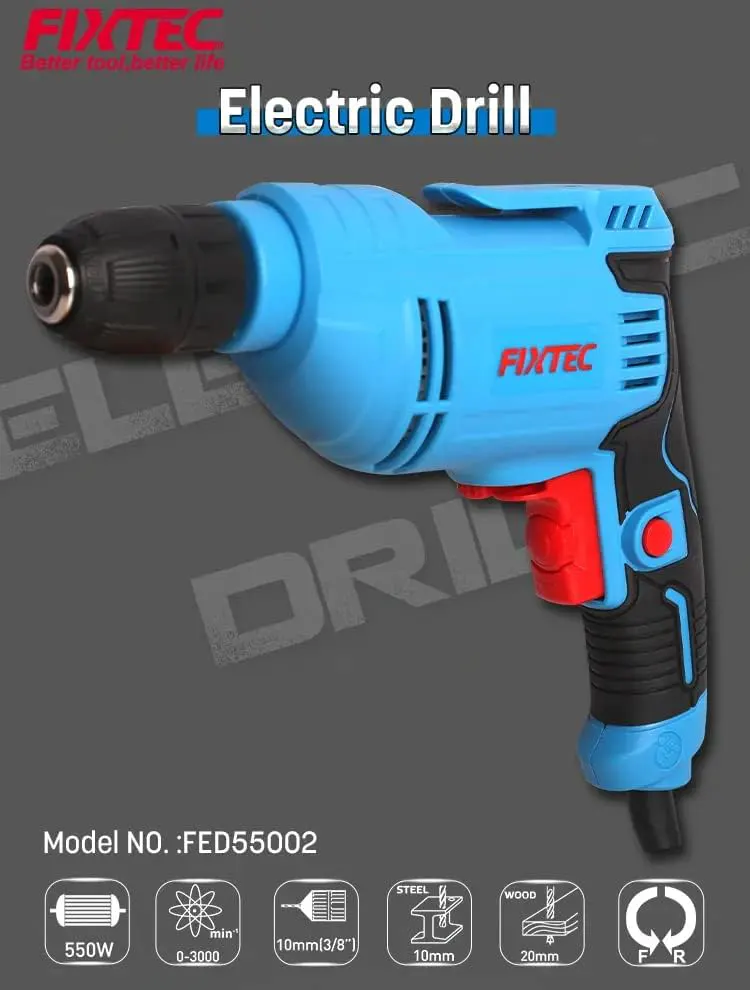Fixtec drill 550 watt, drilling, FED55002