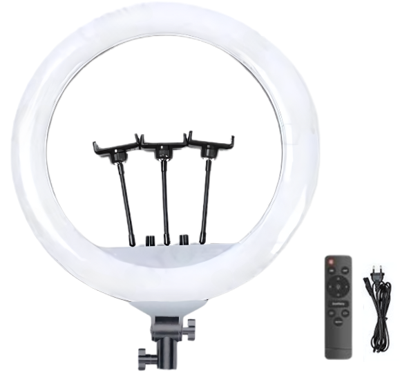 PLOKAMA Soft Ring Light, RGB Lighting, 360 Degree Rotation, Remote Control, LIVE-R56 PRO