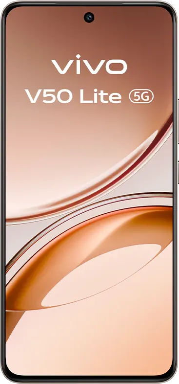 Vivo V50 Lite Dual SIM Mobile, 256GB Memory, 12GB RAM, 5G Network, Gold