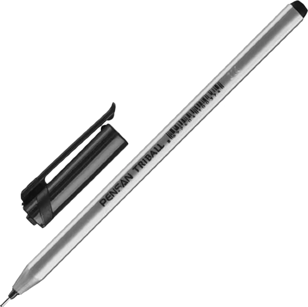Pensan 1003 Ballpoint Pen, 1.0 mm Thickness, TRIBALL , Black