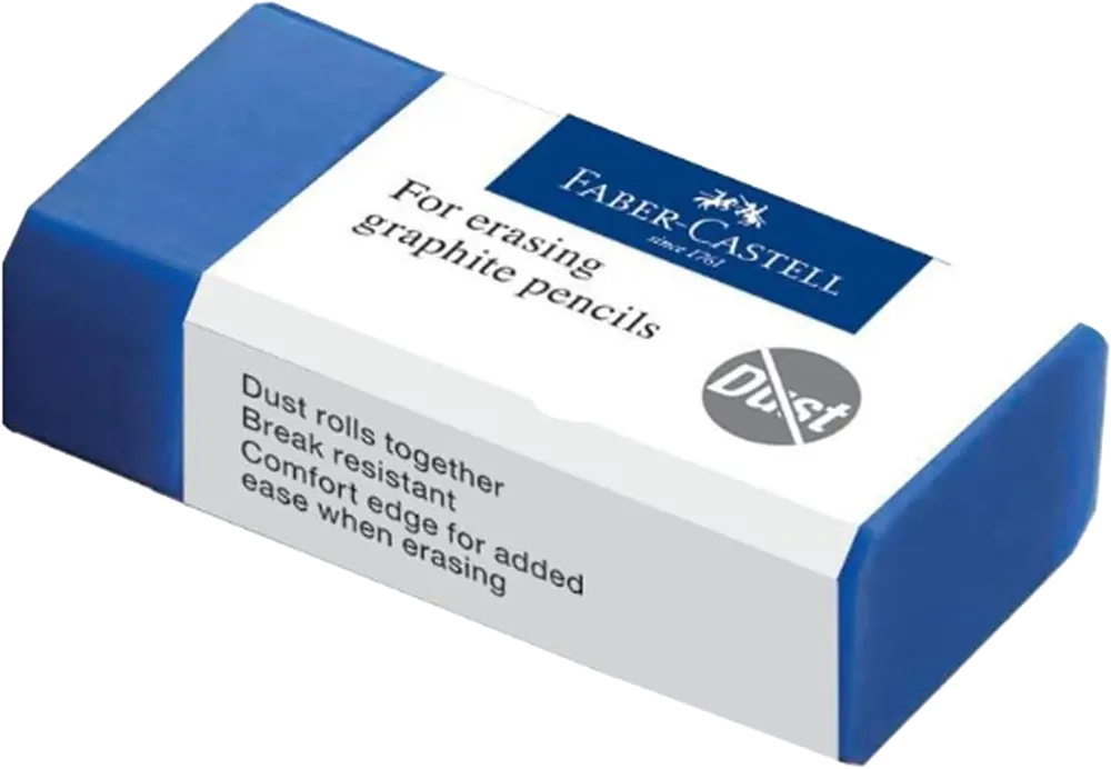 أستيكة فابر كاستل، مستطيلة، قطعة واحدة، لا تصنع الغبار، أزرق