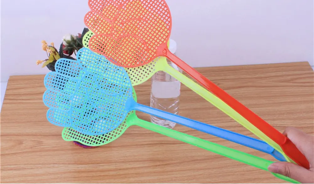 Plastic Manual Fly Swatter, Small Size, Multi-Color