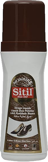 sitil Liquid Shoe Polish, Dark Brown, 80 ml