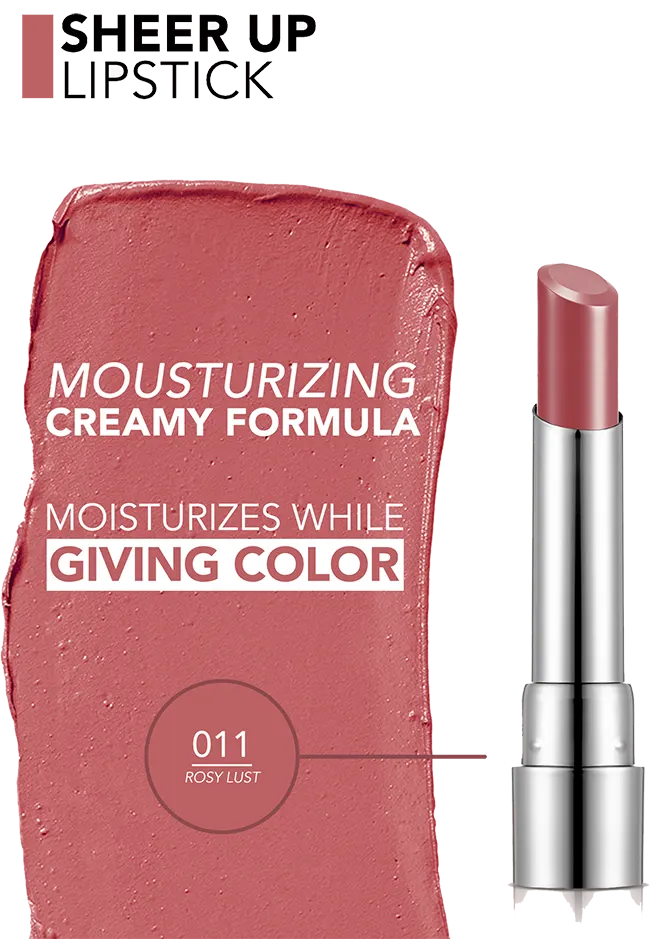 Flormar Sheer Up Lipstick, 011 Rosy Lust