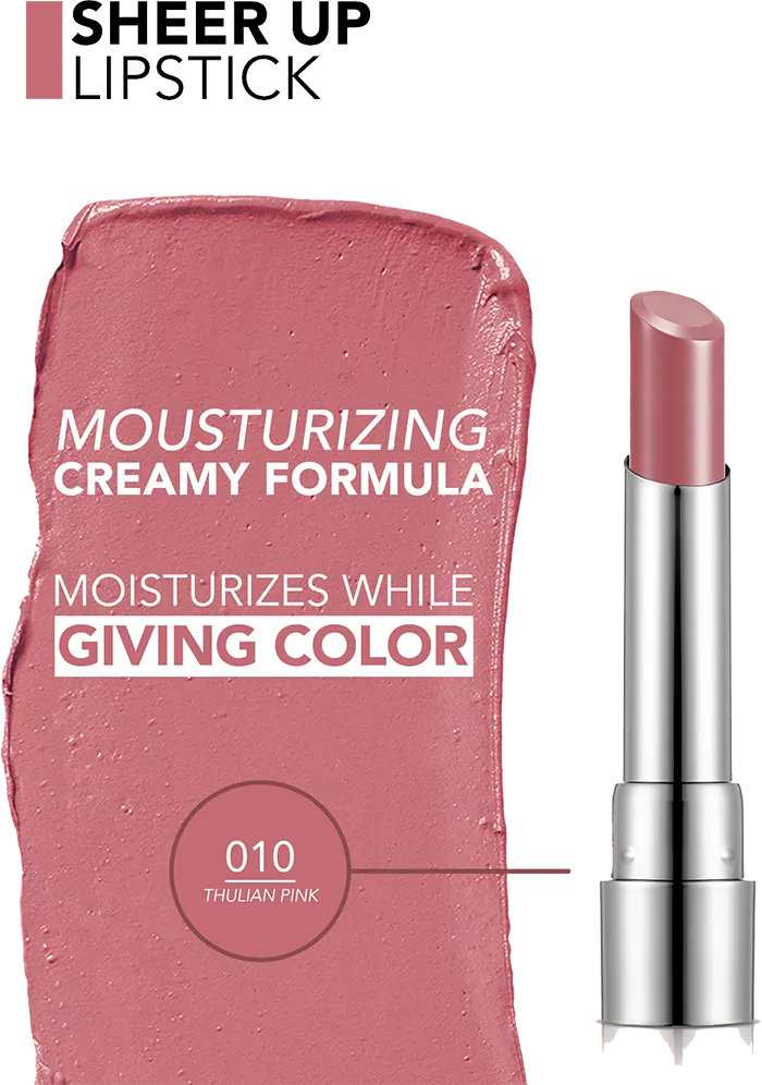 Flormar Sheer Up Lipstick, 010 Thulian Pink