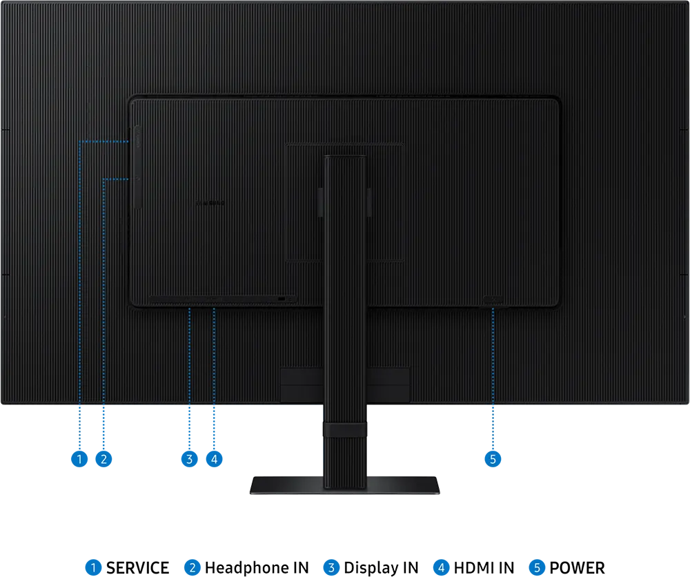 Samsung ViewFinity S7 32-Inch  LED Computer Monitor, 4K Resolution, VA Panel, Black, LS32D706EAMXEG