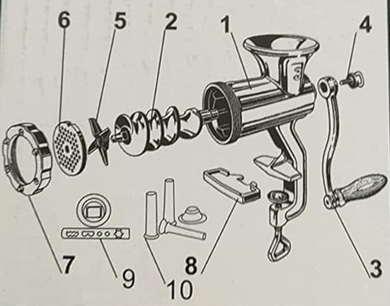 Lux Sultana Meat Grinder, Size 10, Multi-Purpose