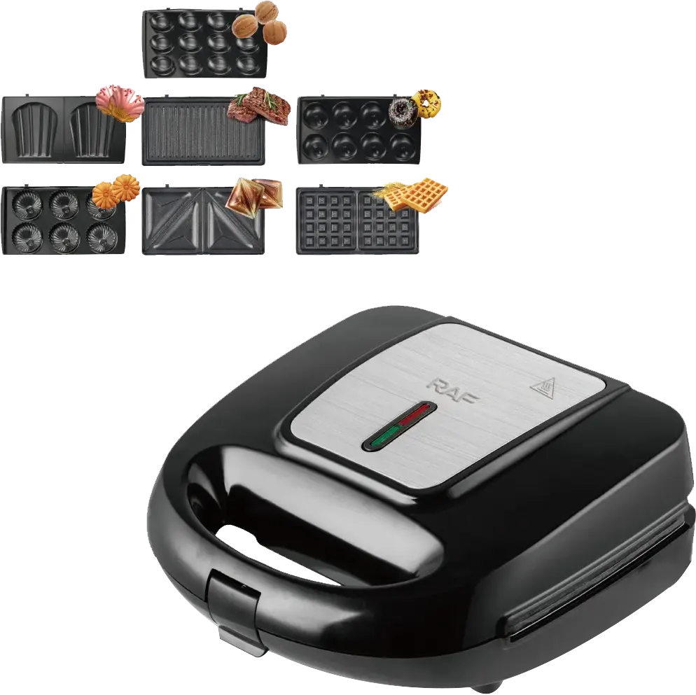 صانعة الساندويتشات راف، 7 شرائح، 750 واط، أسود، R.594E