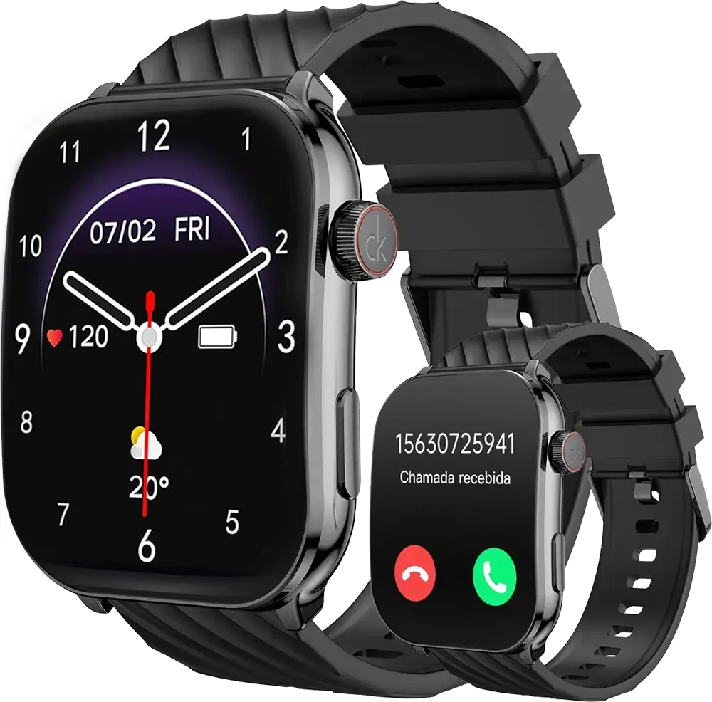 Scykei Civis Smart Watch 2.1'' AMOLED Display Bluetooth 5.3,Waterproof, Black