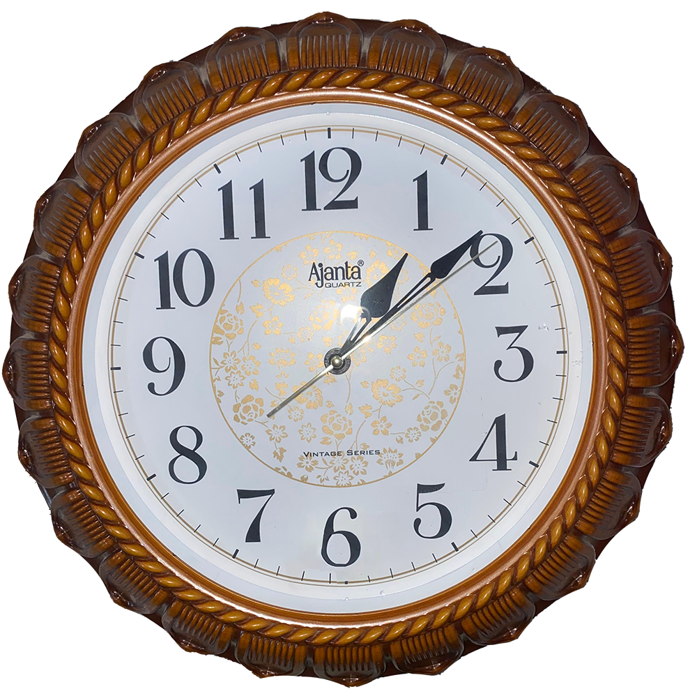 Ajanta Indian Wall Clock, Battery Operated, Multi-Color, Model 7077