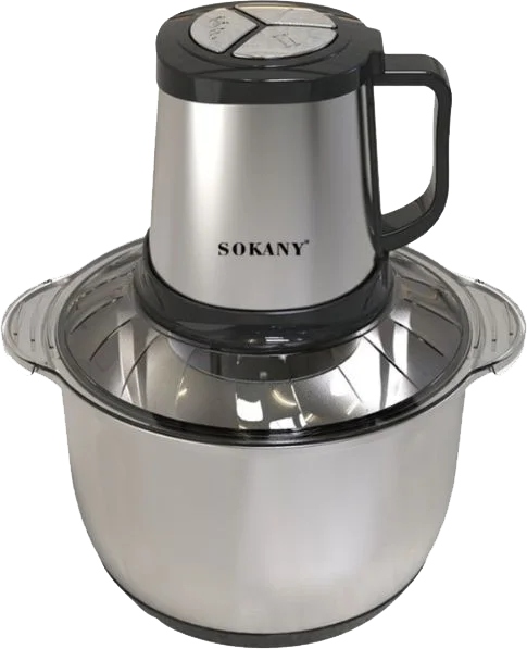 كبة تقطيع الخضروات واللحوم سوكانى ، 5 لتر ، 800 وات ، استانلس ، فضي ،SK-7015N