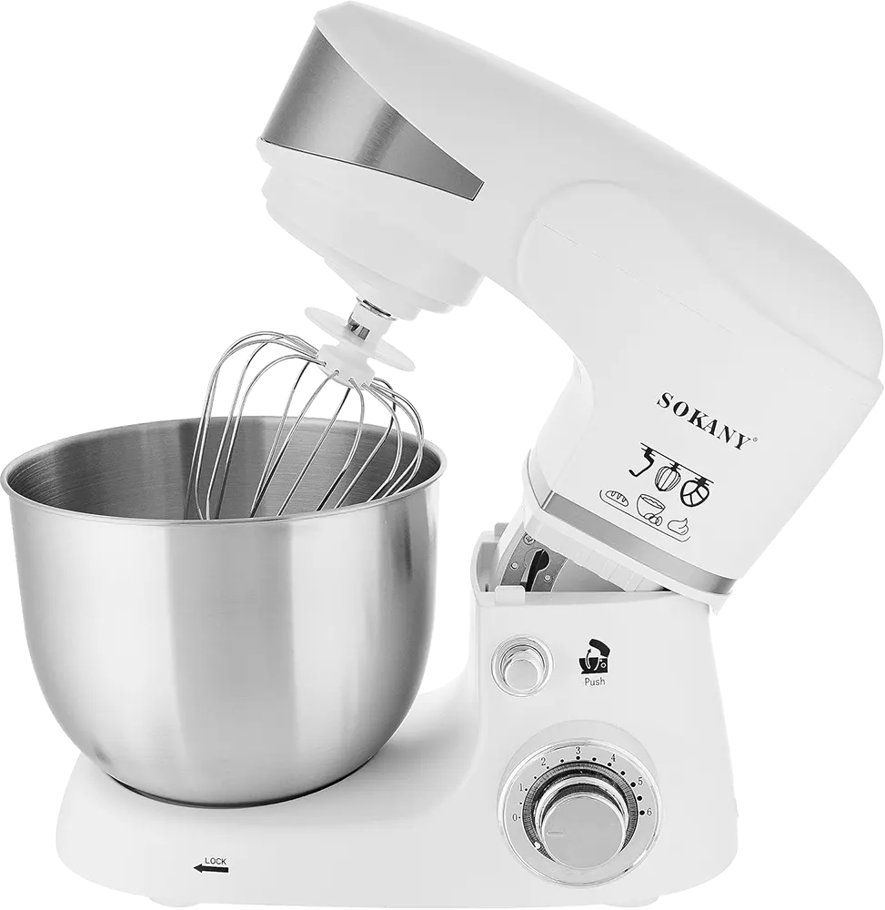 Sokany mixer, 1000 watts, 5 liters, white, SC-206