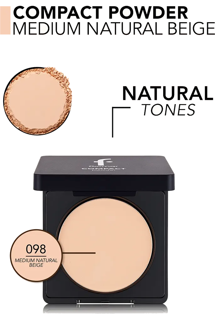 Flormar Compact Powder, 098 Medium Natural Beige
