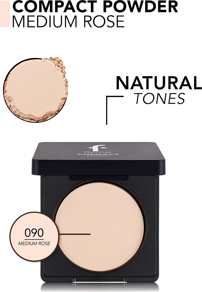 Flormar Compact Powder, 090 Medium Rose