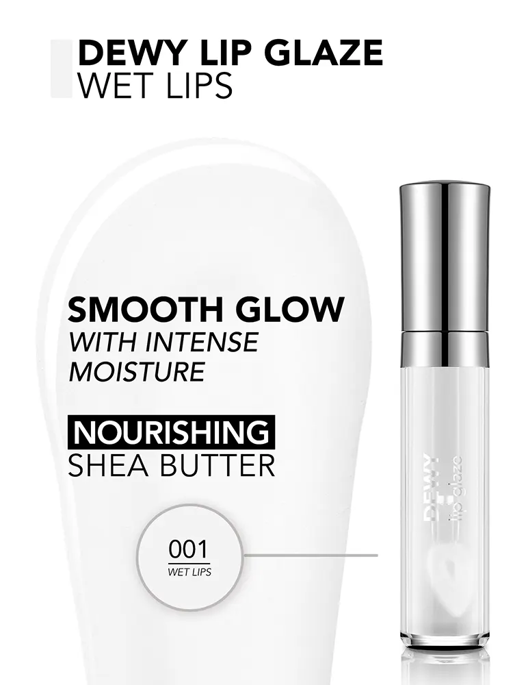 Flormar Dewy Lip Glaze, 001 Wet Lips