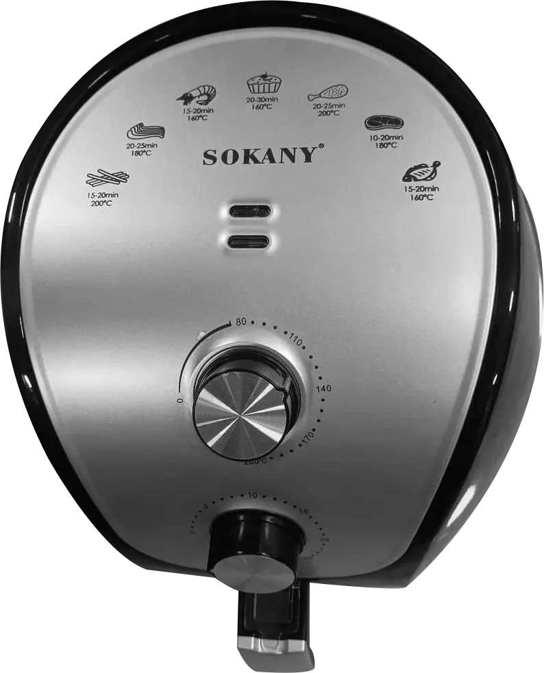 Sokany Air Fryer, 1500W, 4.8L, Black, HB-8009