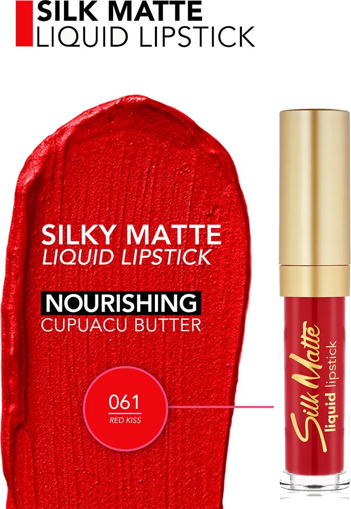 Flormar Silk Matte Liquid Lipstick, 061 Red Kiss