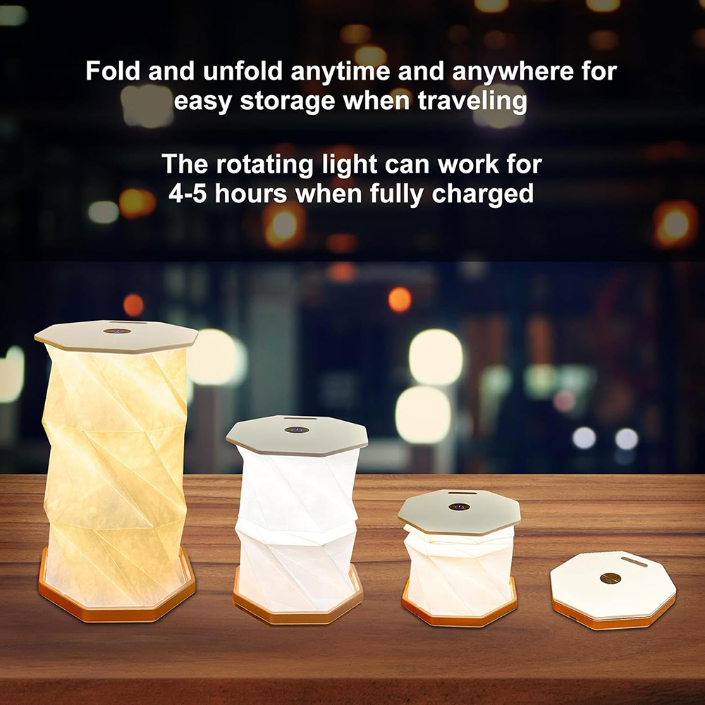 Desk Lamp, Touch Control, Foldable, LED Lighting, Rechargeable, White, 12-13