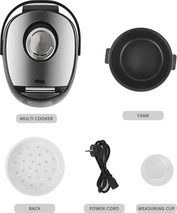 حلة أرز كهربائية دي اس بي، 5 لتر،900 وات، أسود، KB5007