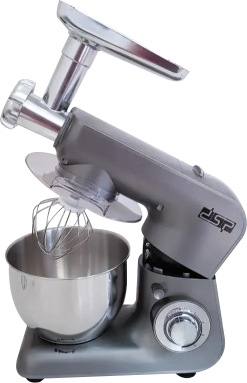 DSP Electric Mixer With Meat Grinder, 1000 Watt, 4 Litres, Grey, KM3042