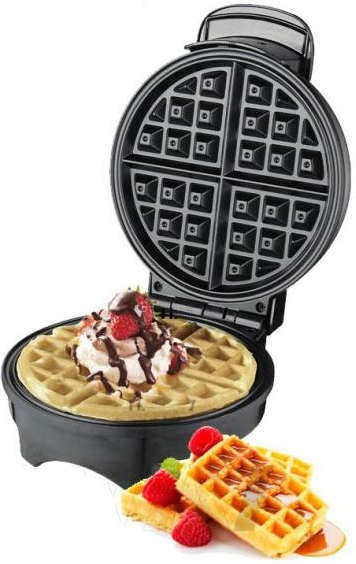 DSP Waffle Maker, 1000 Watt, Black, KC1208