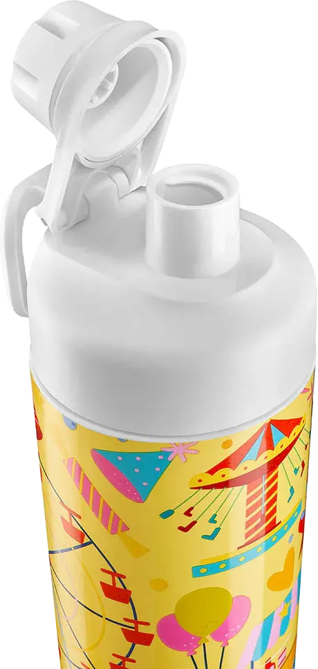 Tank Super Cool Graphics Water Bottle, 650ml, Yellow