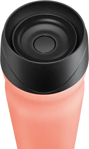 مج حراري تانك استانلس ستيل، زرار امان، 360 مللي، برتقالي