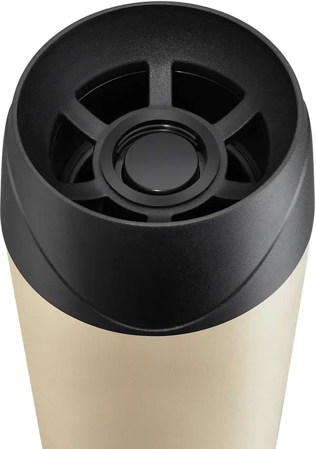 مج حراري تانك استانلس ستيل، زرار امان، 450 مللي، لون بيج