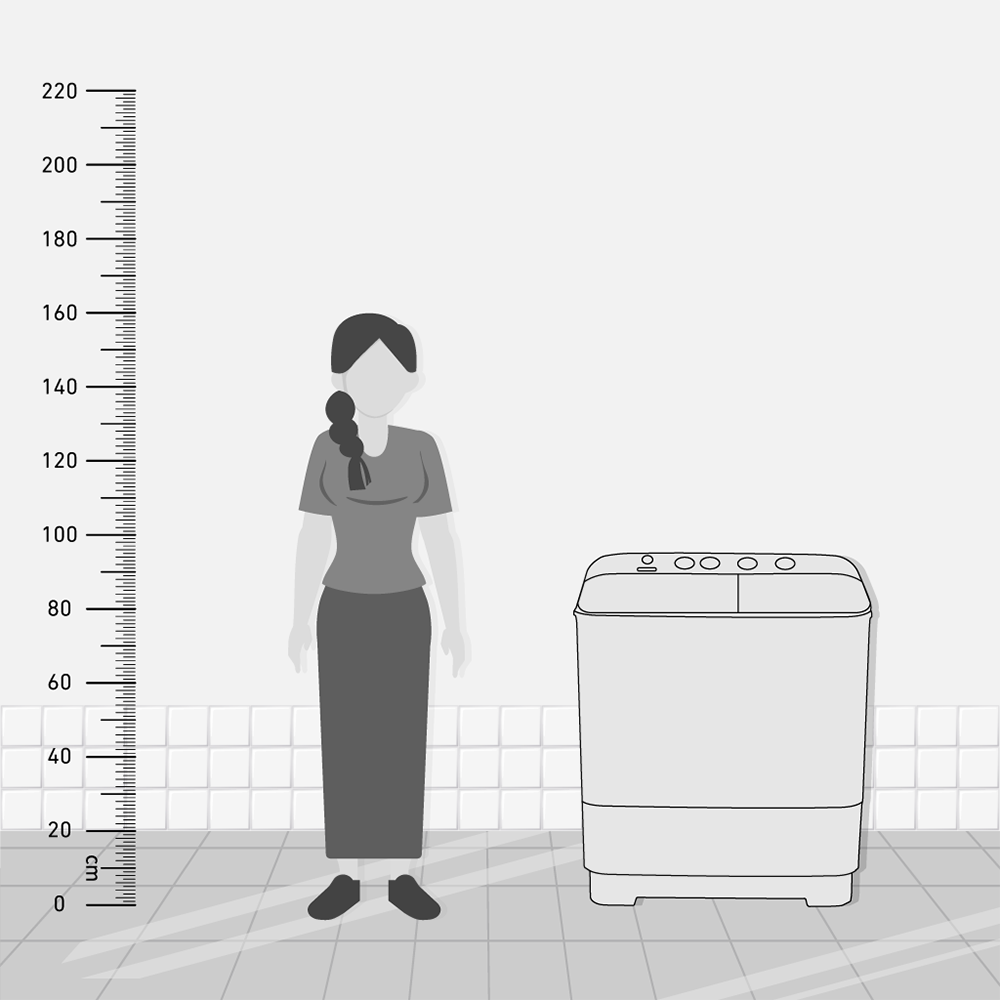 غسالة هاف اتوماتيك تورنيدو ، 10 كيلو، 1200 لفة في الدقيقة، 2 حوض، طلمبة، أبيض*أسود، TMH-HS10CP(WK)