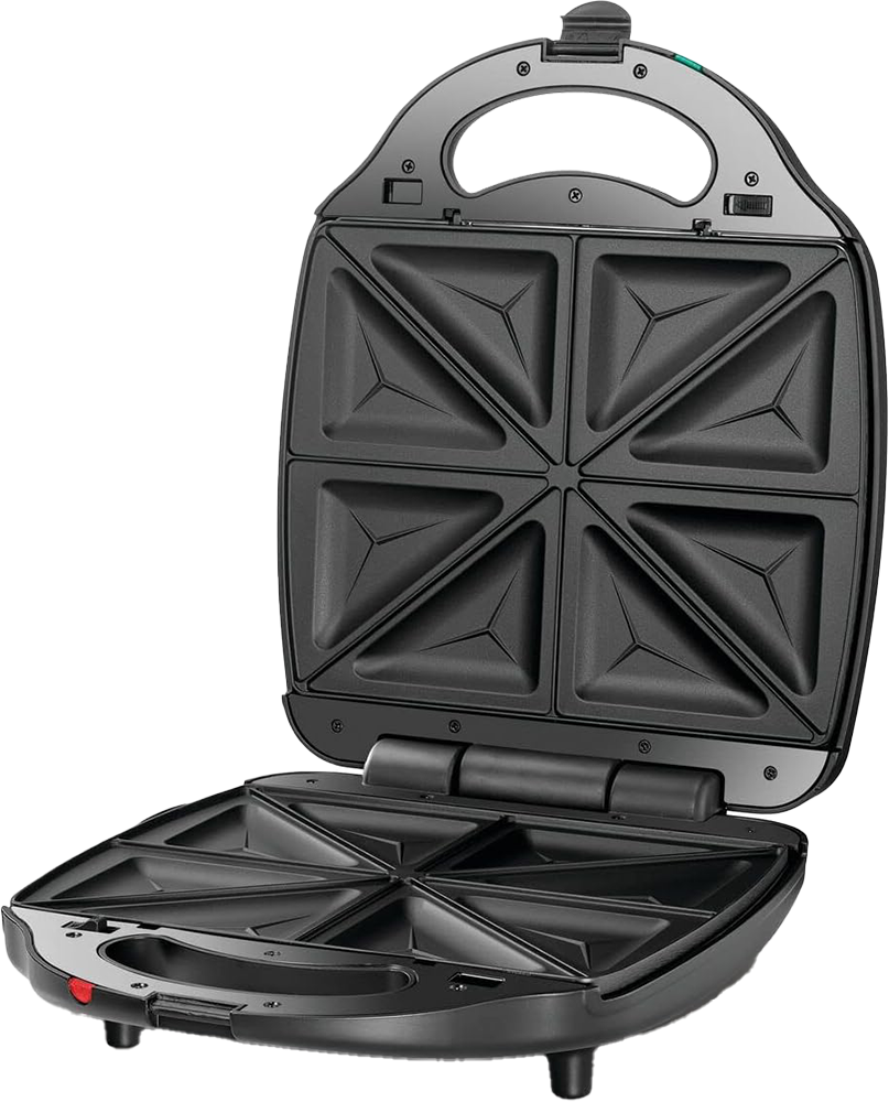 Black & Decker Sandwich and Waffle Maker, 1400 Watt, 3 in 1, Black, TS4130 (Anasia Warranty)